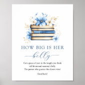 Blue Storybook How Big Is Her Belly Game Sign Poster (Vorne)