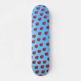 Blue Strawberry Vaporwave Designer Skateboard Deck