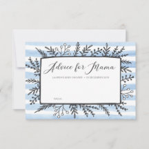 Blue Streifen Baby Duschempfehlung für Mama Cards