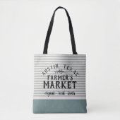 Blue Streifen Custom Farmer's Market Tasche (Vorderseite)