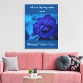 Blue Stretched Canvas Print Leinwanddruck (Insitu (Wohnzimmer))