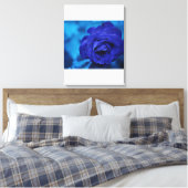 Blue Stretched Canvas Print Leinwanddruck (Insitu (Schlafzimmer))