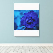 Blue Stretched Canvas Print Leinwanddruck (Insitu (Holzboden))