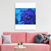 Blue Stretched Canvas Print Leinwanddruck (Insitu (Wohnzimmer))