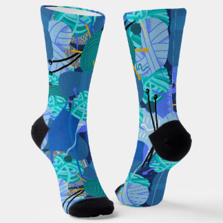 Blue Strick 1 Perl 1 Crew Socken