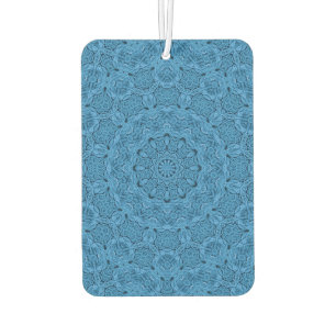 Blue Strick Pattern Vintages Fraktal Kaleidoskop Autolufterfrischer