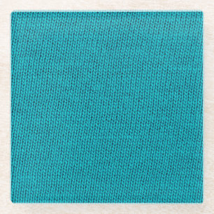 Blue Strickwoll Texture Closeup Glasuntersetzer