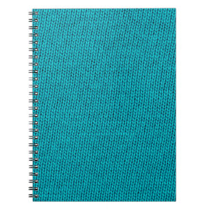 Blue Strickwoll Texture Closeup Notizblock