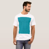 Blue Strickwoll Texture Closeup T-Shirt (Vorne ganz)