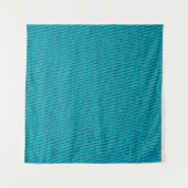 Blue Strickwoll Texture Closeup Wandteppich (Vorderseite (Horizontal))
