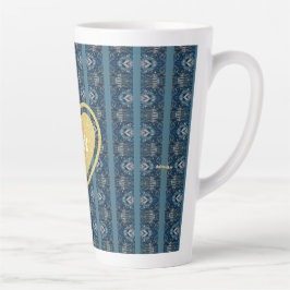 Blue Strike Latte Tasse von Poet Adiela Akoo