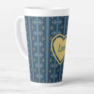 Blue Strike Latte Tasse von Poet Adiela Akoo