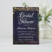 Blue String Light Mandala Brautparty Party Einladung (Stehend Vorderseite)