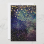 Blue String Light Mandala Sweet 16 Geburtstag Einladung (Rückseite)