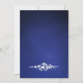 Blue String Lights 65. Geburtstagsparty Einladung (Rückseite)