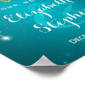 Blue String Lights Begrüßungszeichen Poster (Ecke)