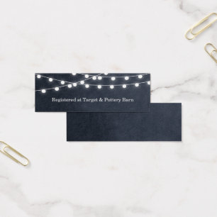 Blue String Lights Hochzeitkarte