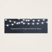 Blue String Lights Hochzeitkarte (Vorderseite)