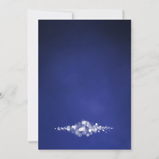 Blue String Lights Retirement Party Einladung (Rückseite)