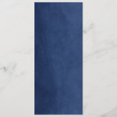 Blue String Lights Wedding Menu Card Menükarte (Rückseite)