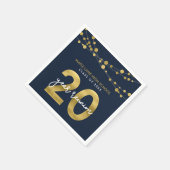 Blue Strings of Lights 20 Year Class Wiedersehen Serviette (Ecke)