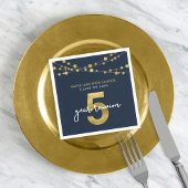 Blue Strings of Lights 5 Year Class Wiedersehen Serviette