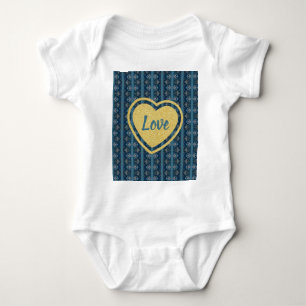 Blue Strip Baby Bodysuit von Poet Adiela Akoo Baby Strampler