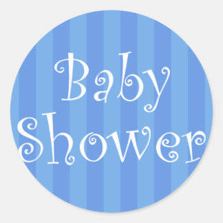 Blue Strip Baby Duschkleber Runder Aufkleber