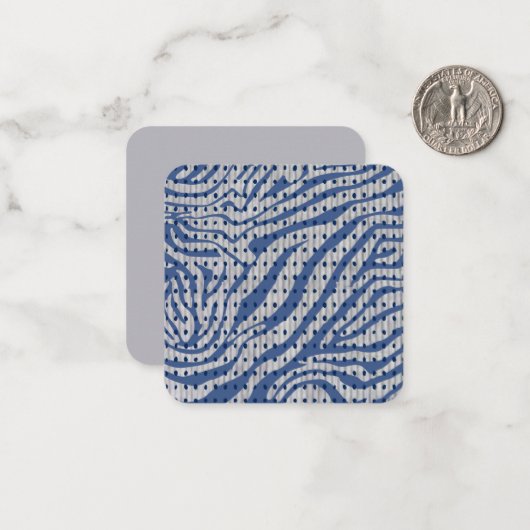 Blue Strip & Dot Note Card Mitteilungskarte (Vorderseite/Rückseite Beispiel)