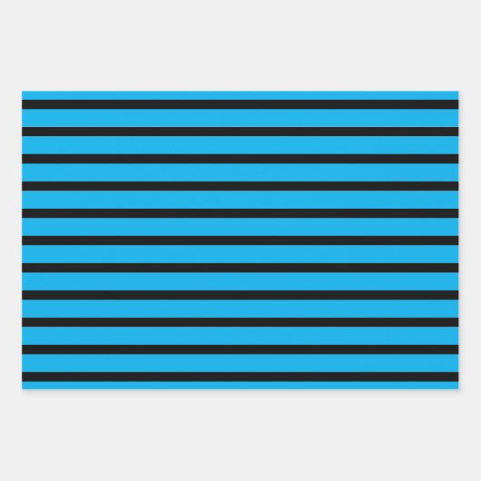 Blue Strip Hahnentrittmuster Buffalo Kariert Geschenkpapier Set (Vorderseite 3)