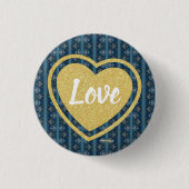 Blue Strip Liebe Button von Poet Adiela Akoo (Vorderseite)
