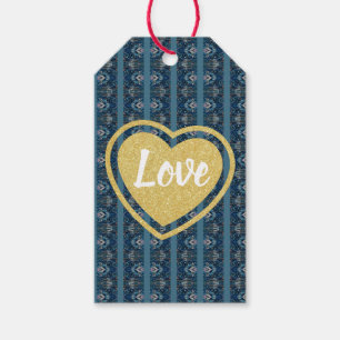 Blue Strip Liebe Geschenk Tag von Poet Adiela Akoo Geschenkanhänger