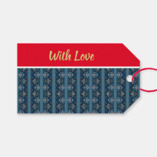 Blue Strip Liebe Geschenk Tag von Poet Adiela Akoo Geschenkanhänger