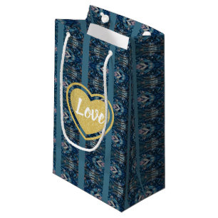 Blue Strip LIEBE Geschenktasche von Poet Adiela Ak Kleine Geschenktüte