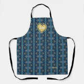 Blue Strip LIEBE Schürze von Poet Adiela Akoo (Vorderseite)