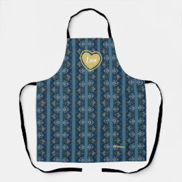 Blue Strip LIEBE Schürze von Poet Adiela Akoo