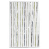 Blue Strip Watercolor Geschenktasche Mittlere Geschenktüte (Vorderseite)