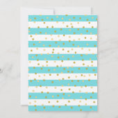 Blue Stripe African American Boy First Communation Einladung (Rückseite)