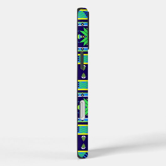 Blue Stripe Aztec Case-Mate iPhone Hülle (Rückseite / Rechts)