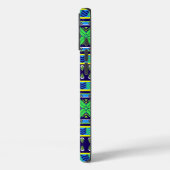 Blue Stripe Aztec Case-Mate iPhone Hülle (Rückseite / Links)