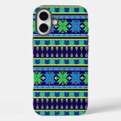 Blue Stripe Aztec Case-Mate iPhone Hülle (Rückseite)