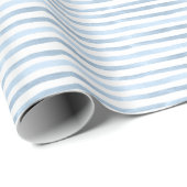 Blue Stripe Baby Duschgeschenk Wrap Geschenkpapier (Rolleneckpunkt)