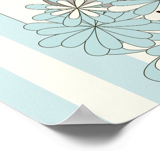 Blue Stripe Baby Koala Twin Kids Party Willkommen Poster (Ecke)