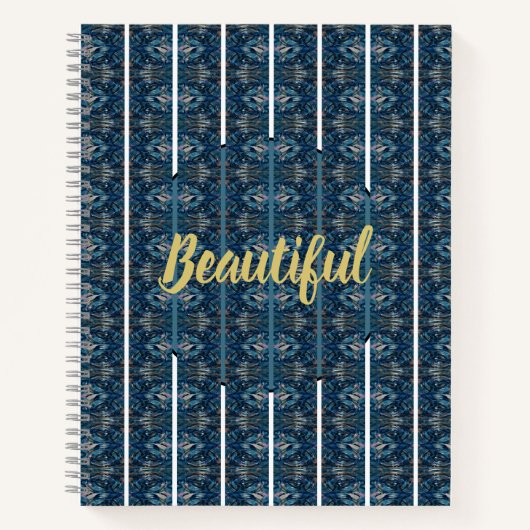 Blue Stripe Beautiful Notebok von Poet Adiela Akoo Notizblock (Vorderseite)