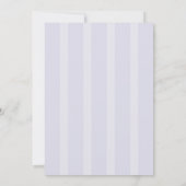 Blue Stripe Blüh Script Probe Dinner Card Einladung (Rückseite)