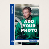 Blue Stripe Hockey Trading Card - Custom Stats (Vorderseite)