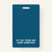 Blue Stripe Homeschool Student ID Badge Ausweis (Rückseite)