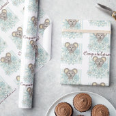 Blue Stripe Koala Kinderdusche/Kindergeburtstag Geschenkpapier