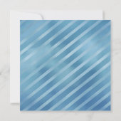 Blue Stripe Little Man Baby Dusche Einladung (Rückseite)