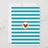 Blue Stripe Moderne Christliche Hochzeitseinladung Einladung (Rückseite)